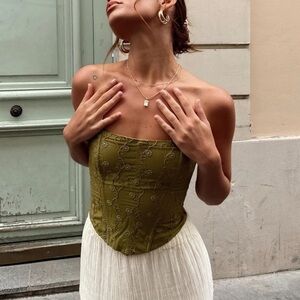 Field Daisies Corset Green Princess Polly Never Worn Size 4